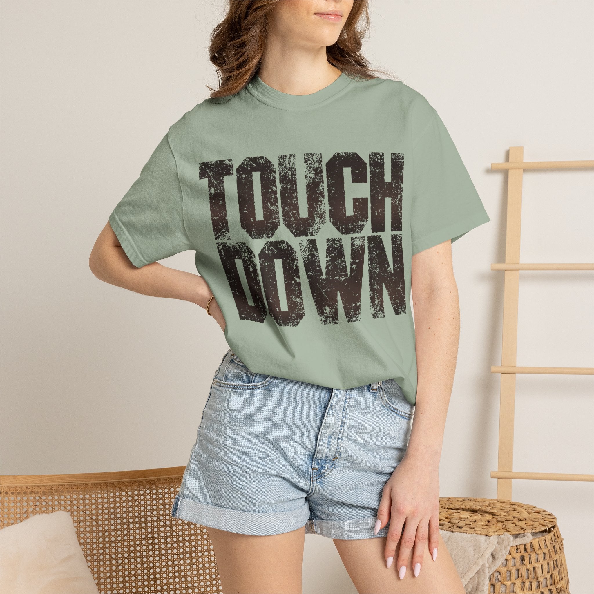 Touchdown Football T-Shirt — Distressed Vintage Game Day Tee