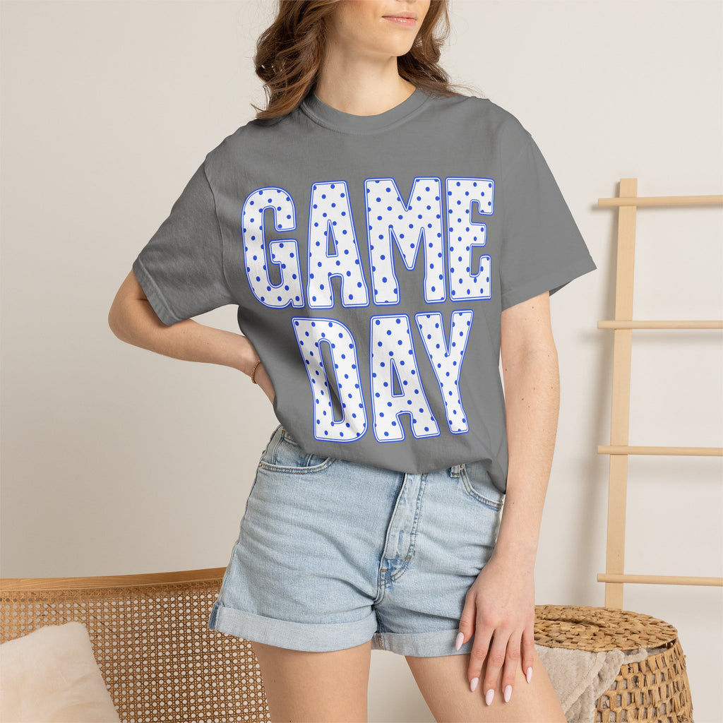Game Day T-Shirt — Polka Dot Retro Lettering