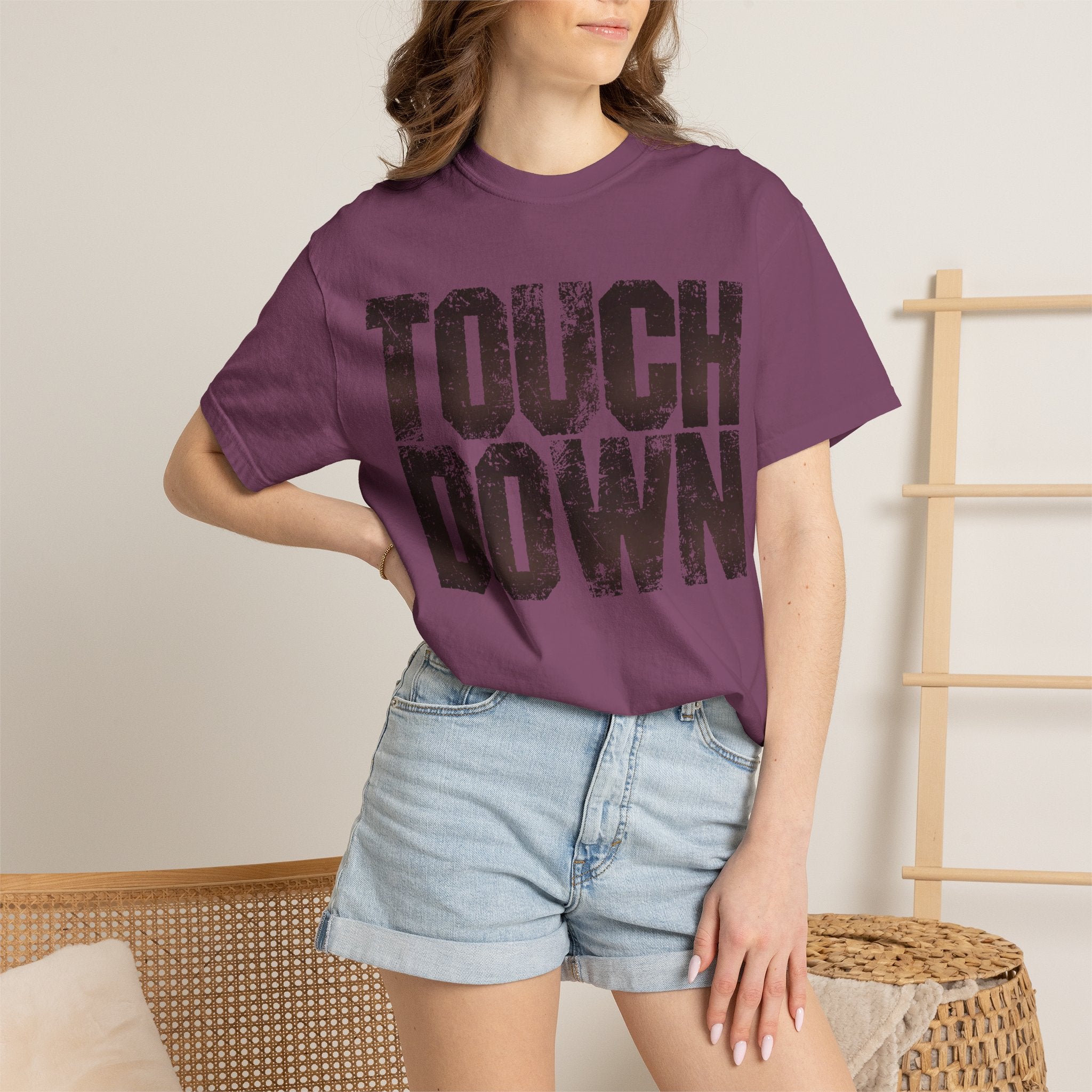Touchdown Football T-Shirt — Distressed Vintage Game Day Tee