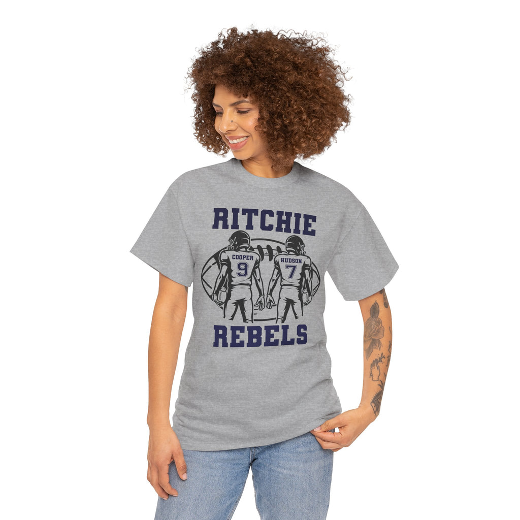 Ritchie Rebels Football Tee — Custom Player Back Nos. 9 & 7