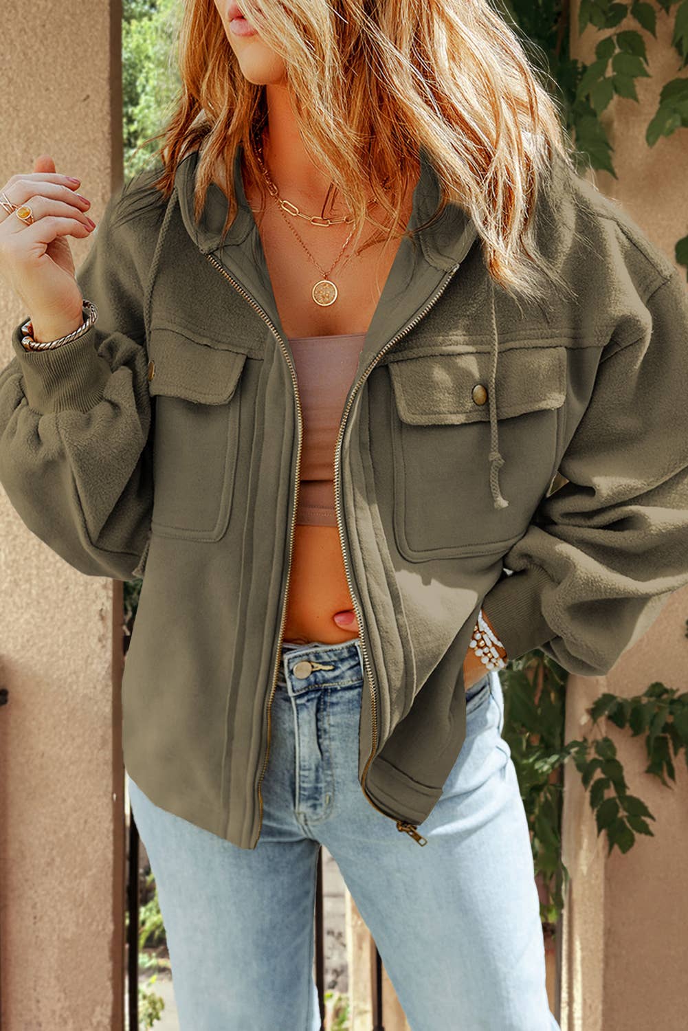 Zip Up Jacket - Green