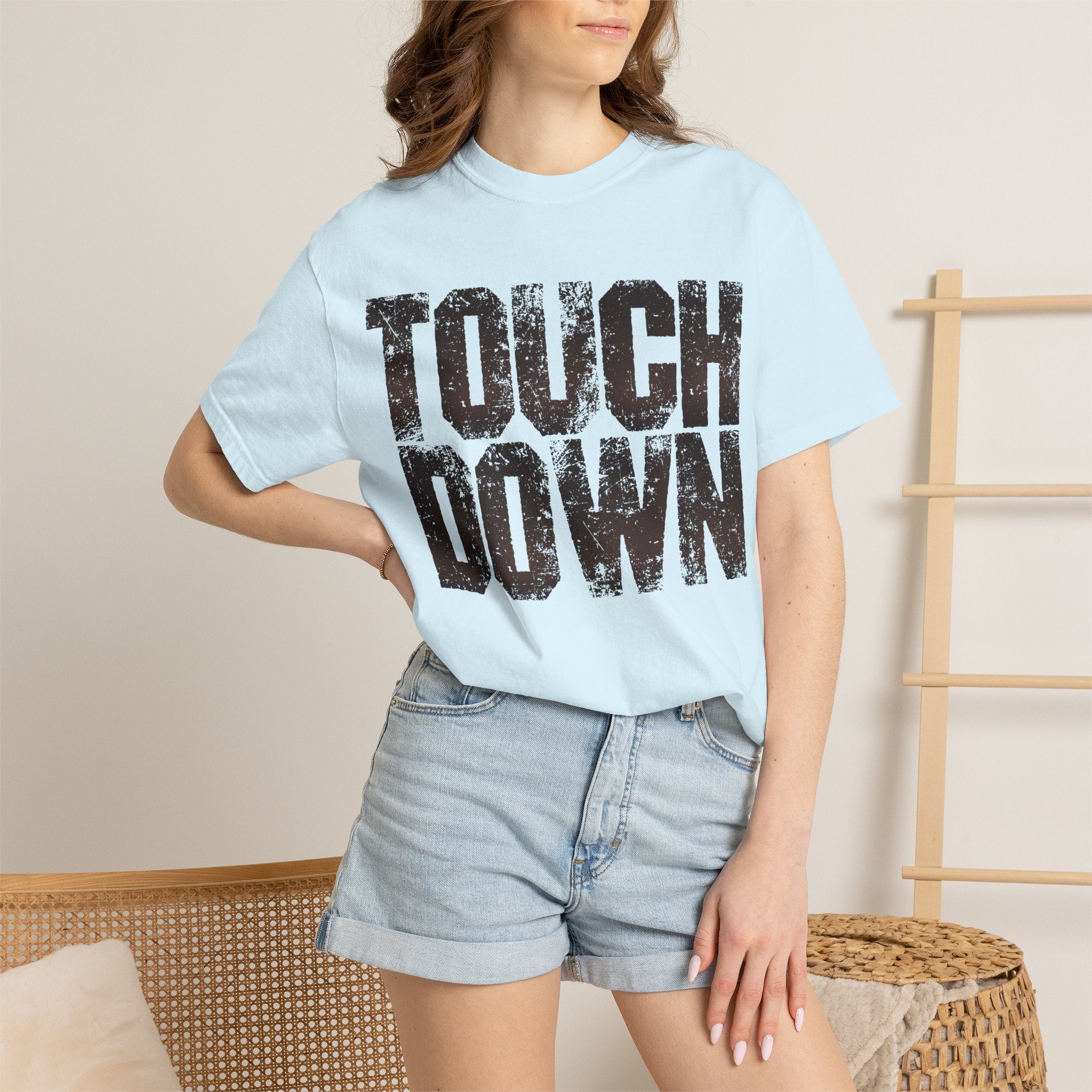 Touchdown Football T-Shirt — Distressed Vintage Game Day Tee