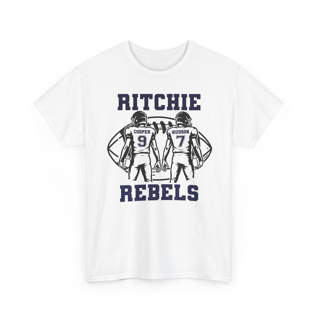 Ritchie Rebels Football Tee — Custom Player Back Nos. 9 & 7