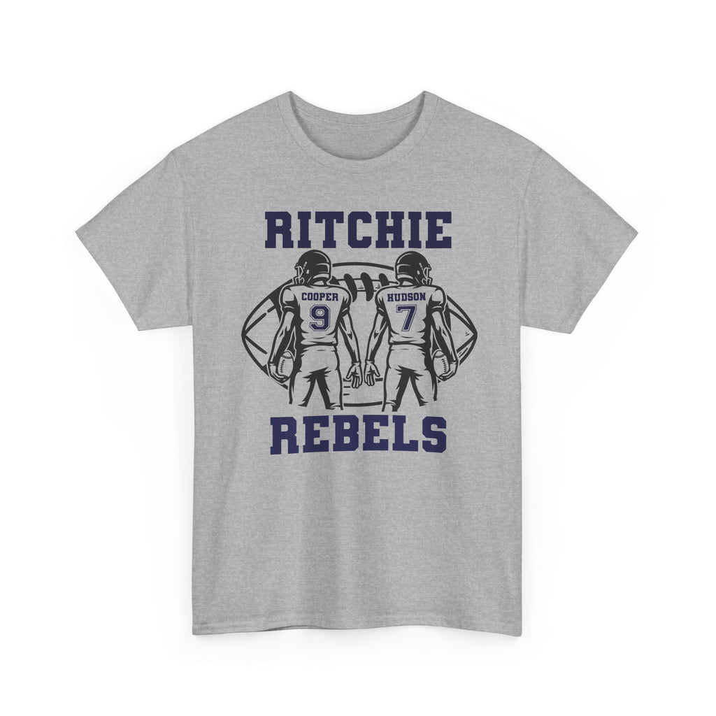 Ritchie Rebels Football Tee — Custom Player Back Nos. 9 & 7