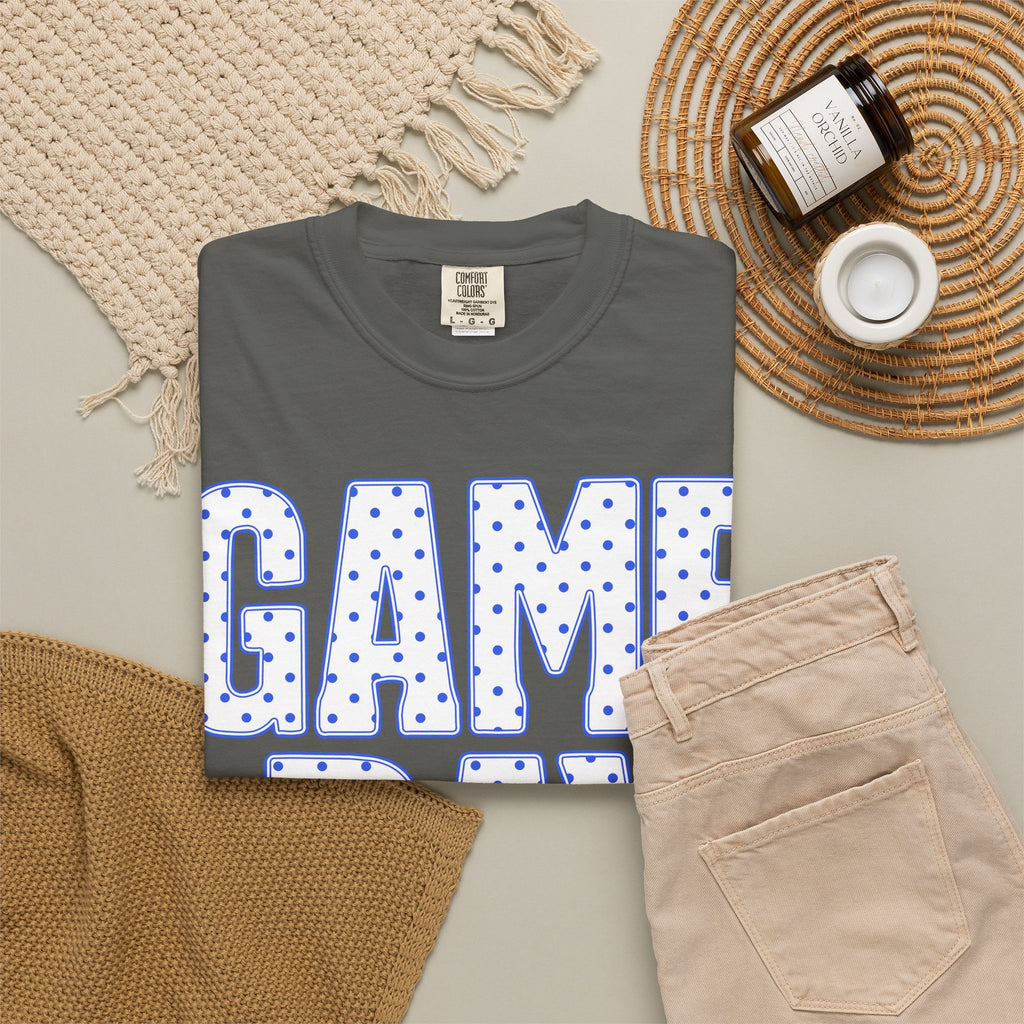 Game Day T-Shirt — Polka Dot Retro Lettering