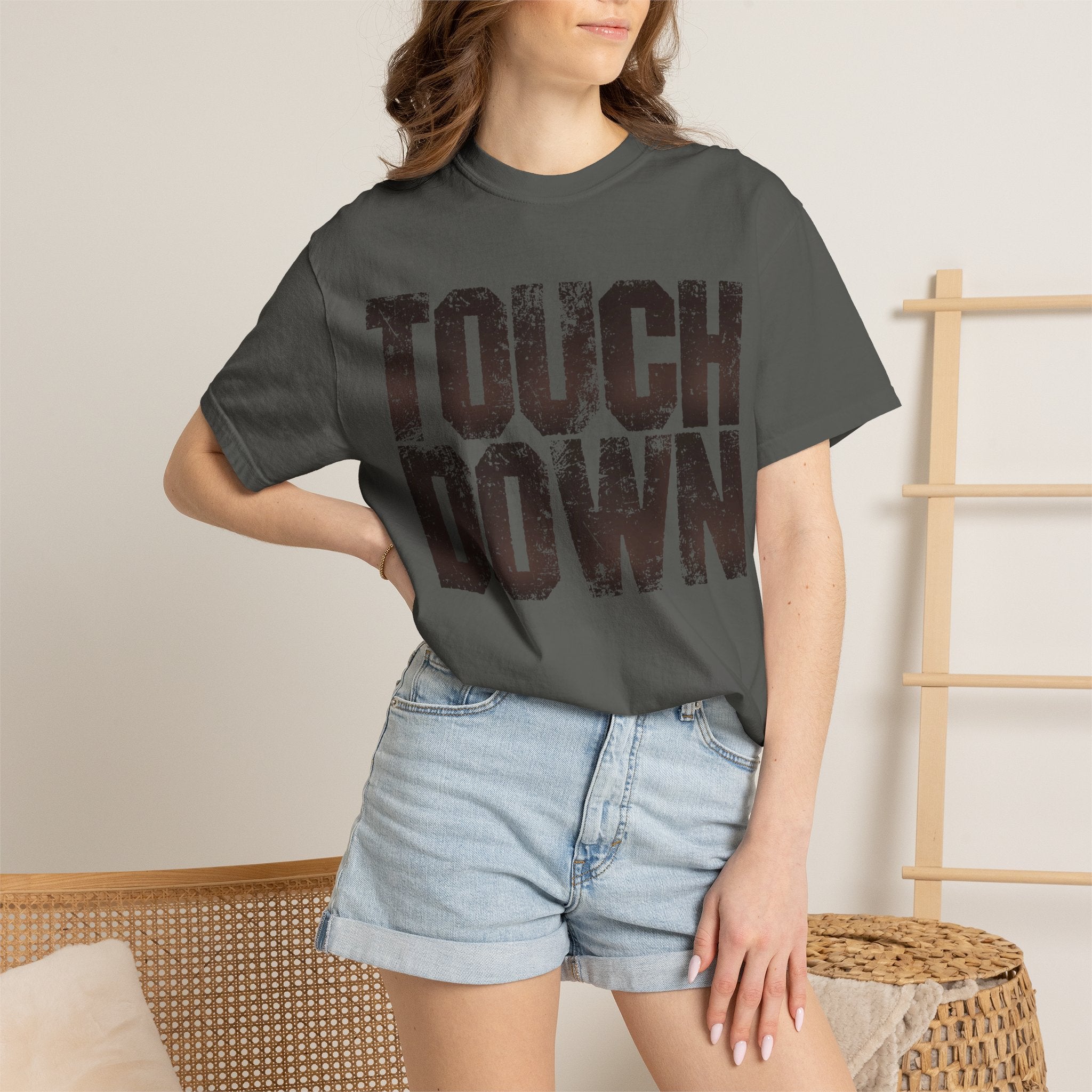 Touchdown Football T-Shirt — Distressed Vintage Game Day Tee