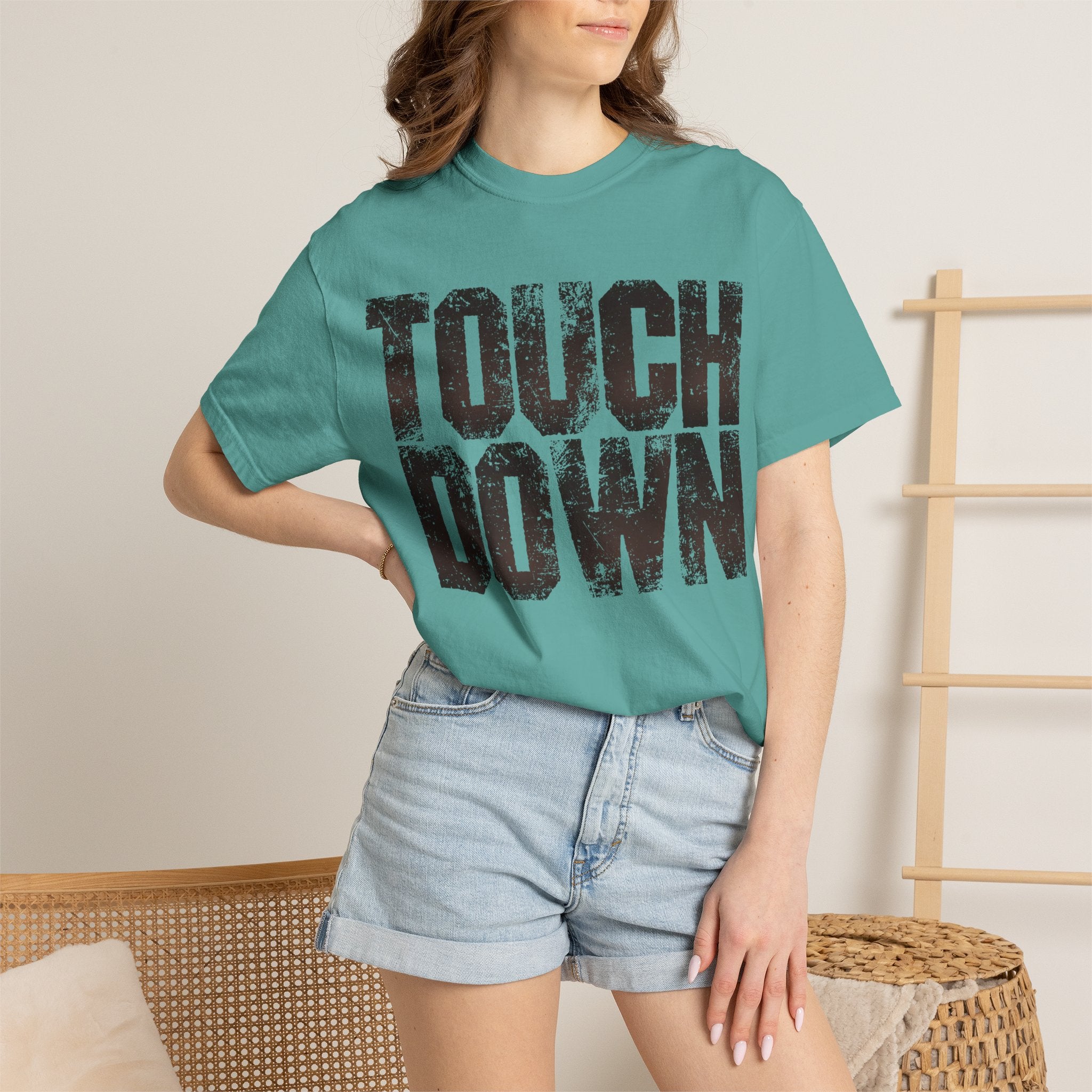 Touchdown Football T-Shirt — Distressed Vintage Game Day Tee
