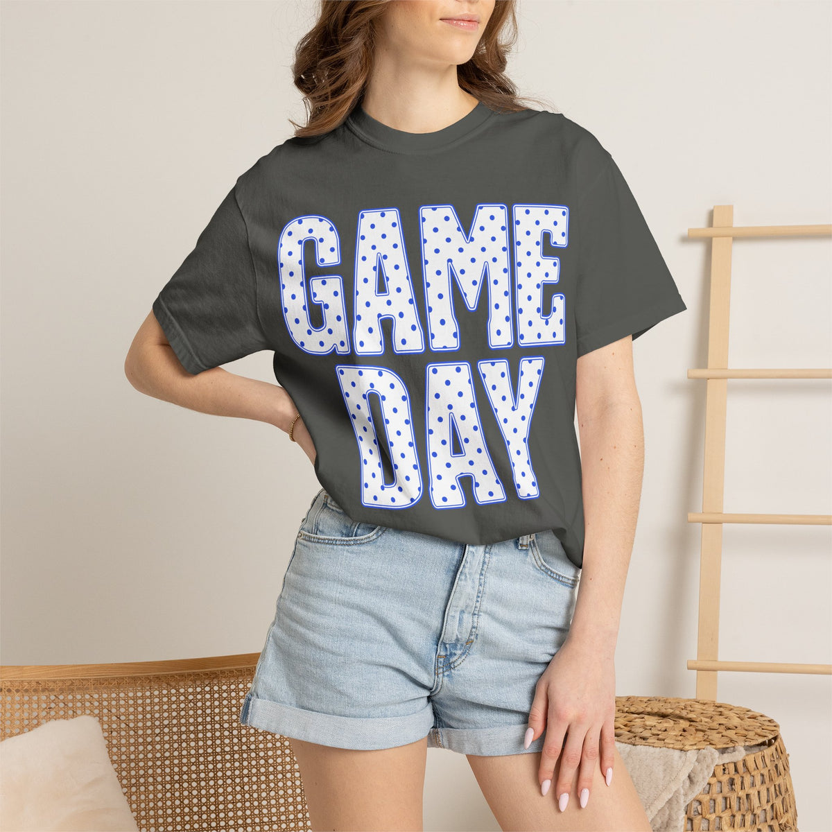 Game Day T-Shirt — Polka Dot Retro Lettering