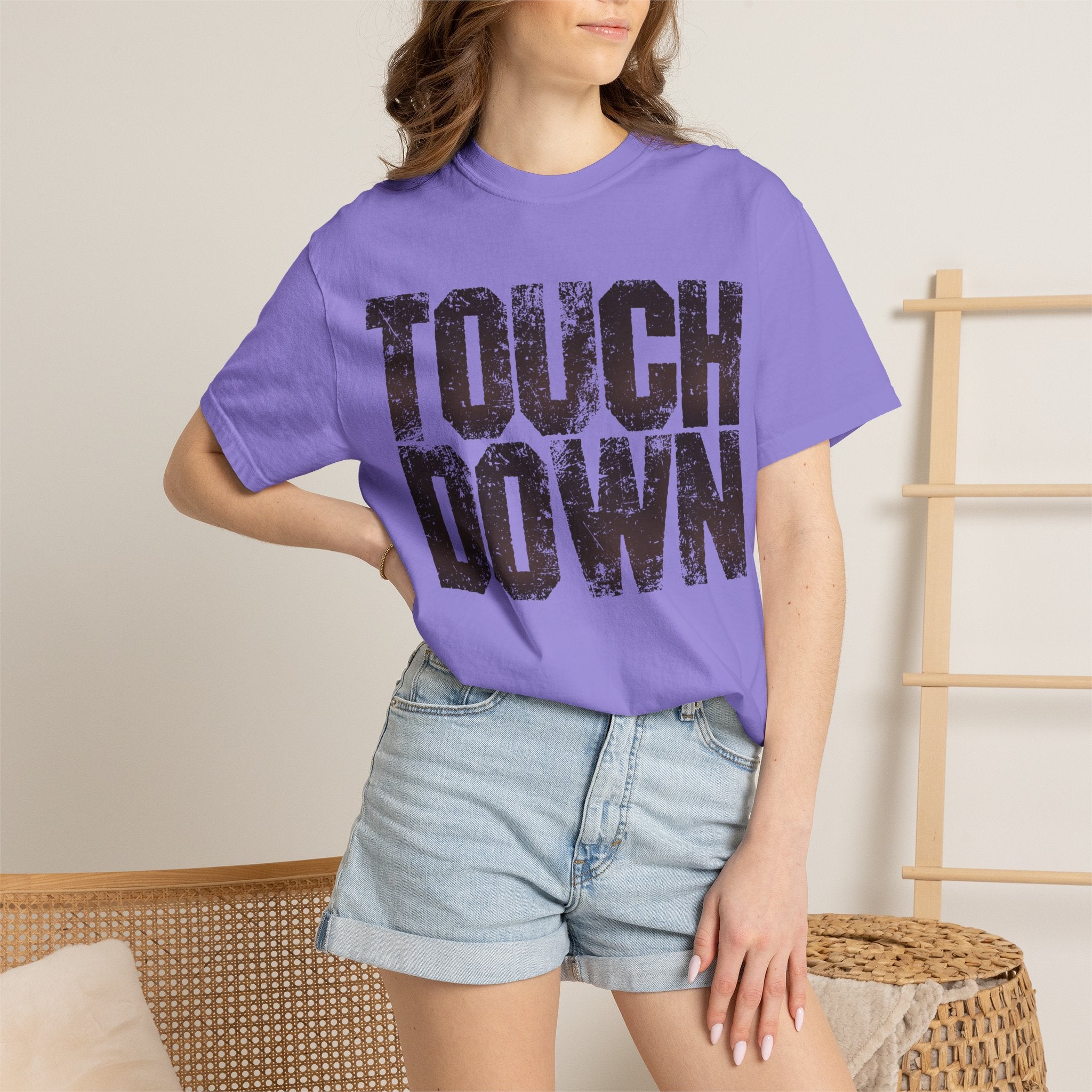 Touchdown Football T-Shirt — Distressed Vintage Game Day Tee