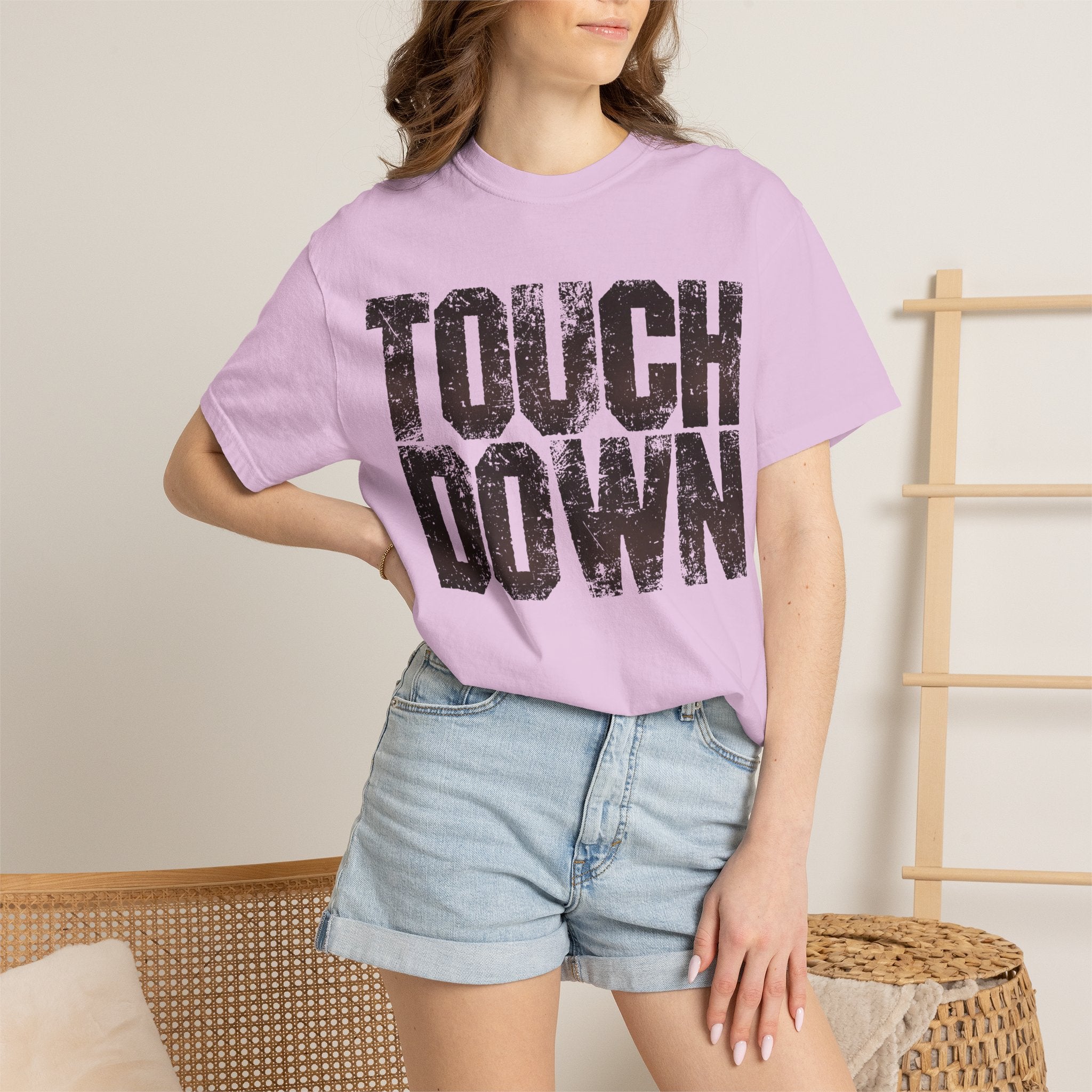 Touchdown Football T-Shirt — Distressed Vintage Game Day Tee