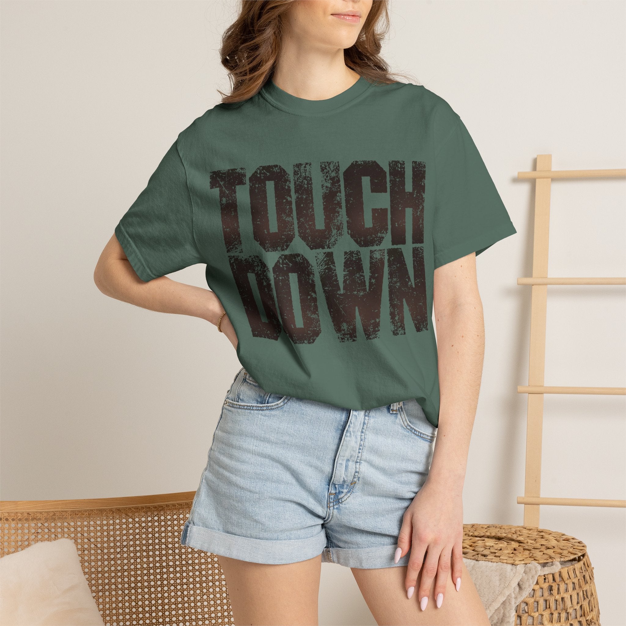 Touchdown Football T-Shirt — Distressed Vintage Game Day Tee
