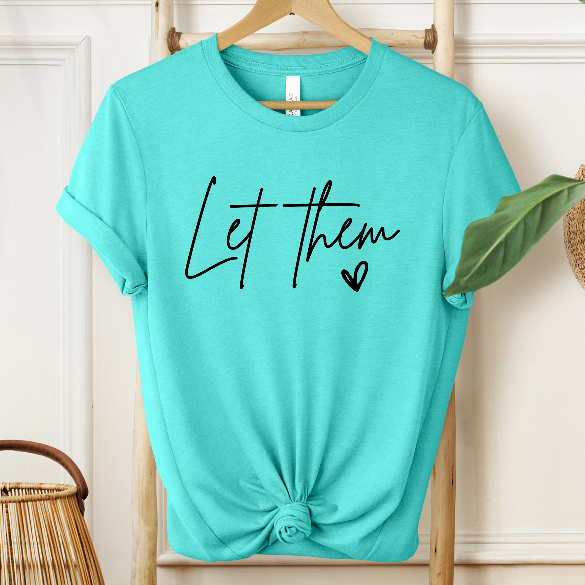 Let Them Graphic Tee: Sage Green