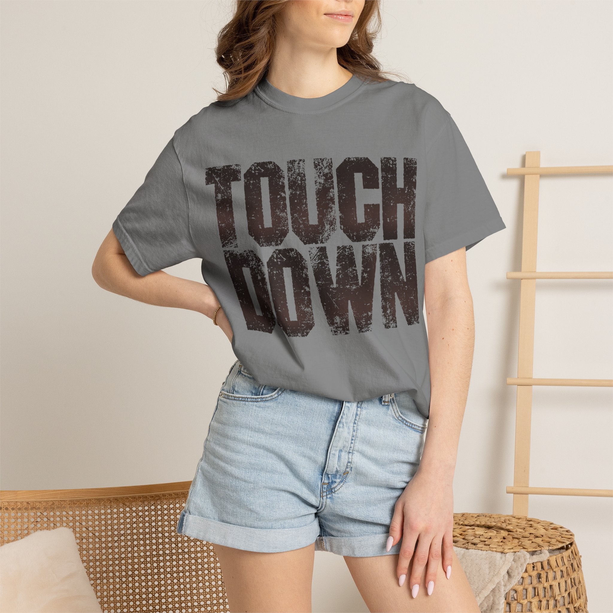 Touchdown Football T-Shirt — Distressed Vintage Game Day Tee