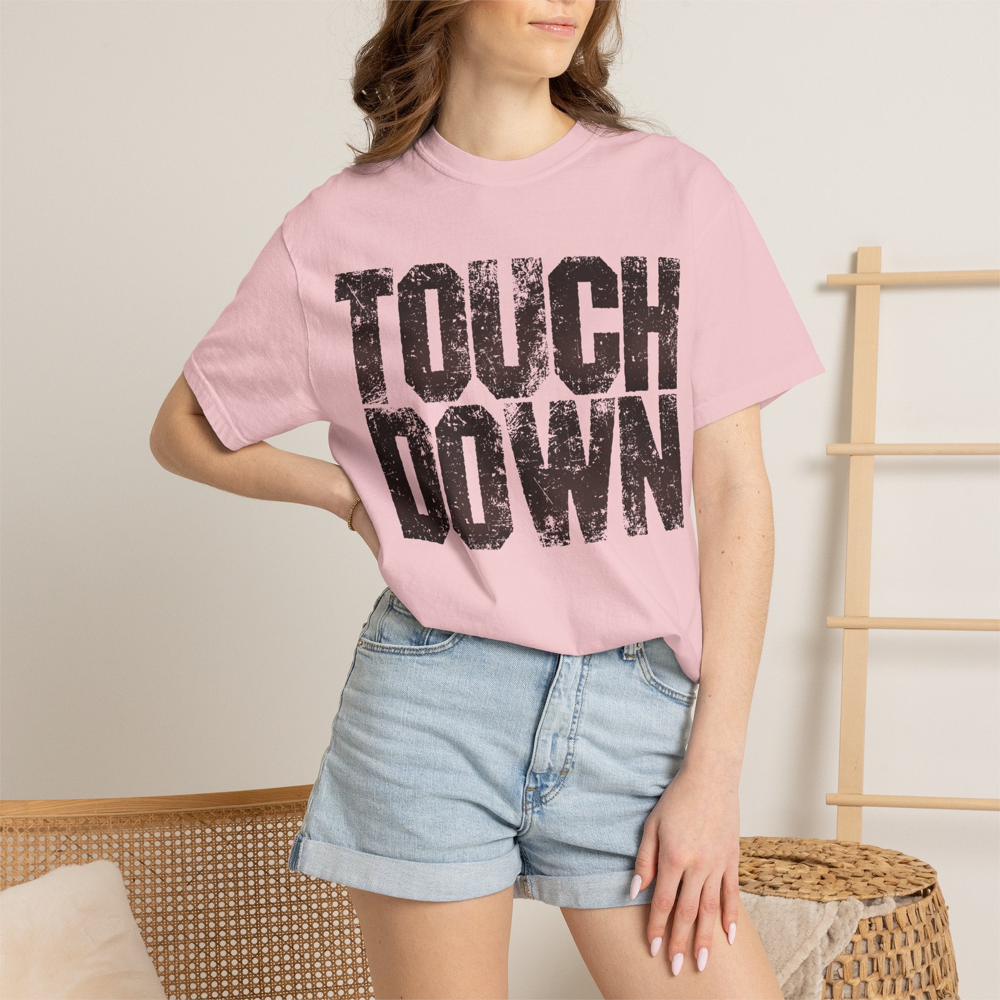 Touchdown Football T-Shirt — Distressed Vintage Game Day Tee
